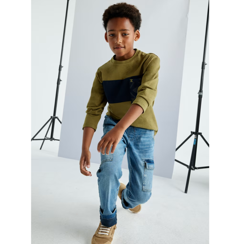 Mayoral T-shirt With Pocket In Green