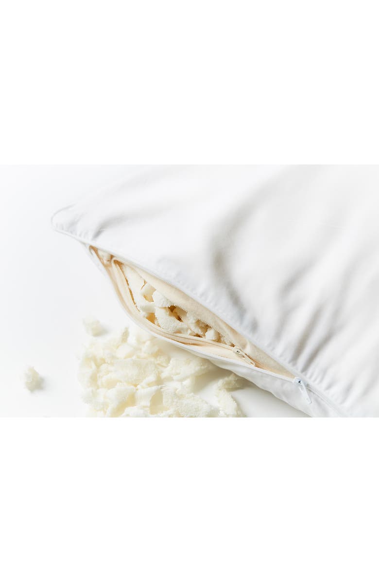 Coyuchi Down Alternative Shredded Organic Latex Pillow, Alternate, color, Alpine White