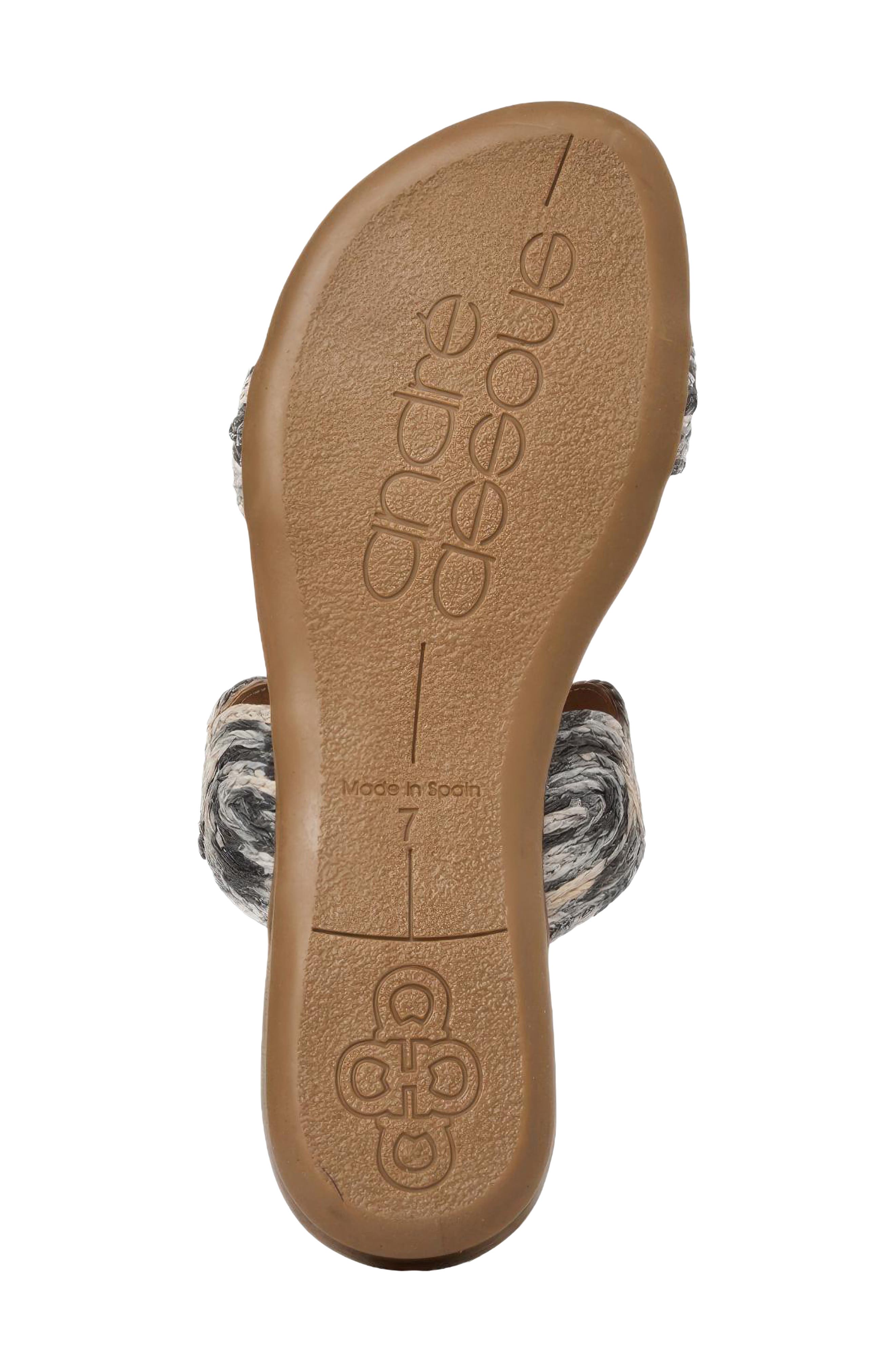 André Assous Nizzie Double Strap Slide Sandal, Alternate, color, Black/ Natural