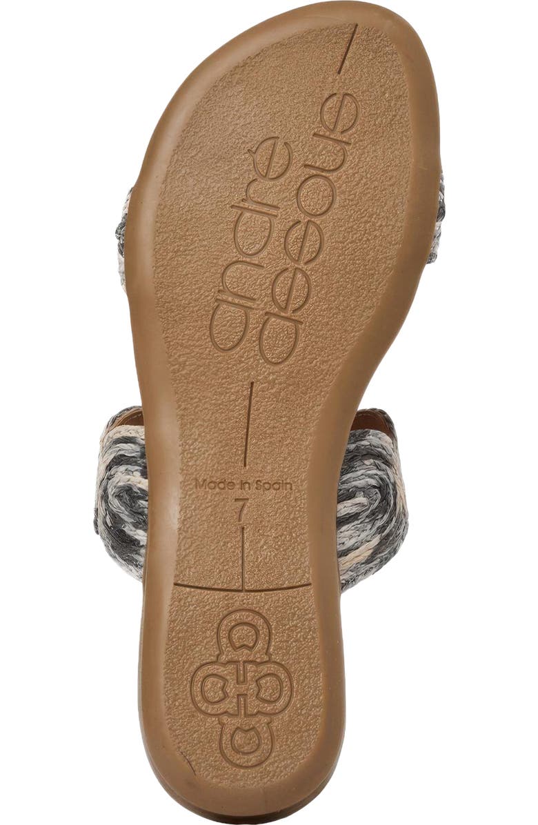 André Assous Nizzie Double Strap Slide Sandal, Alternate, color, Black/ Natural