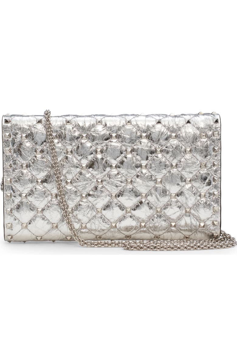 Valentino Garavani Small Rockstud Spike Leather Shoulder Bag, Alternate, color,