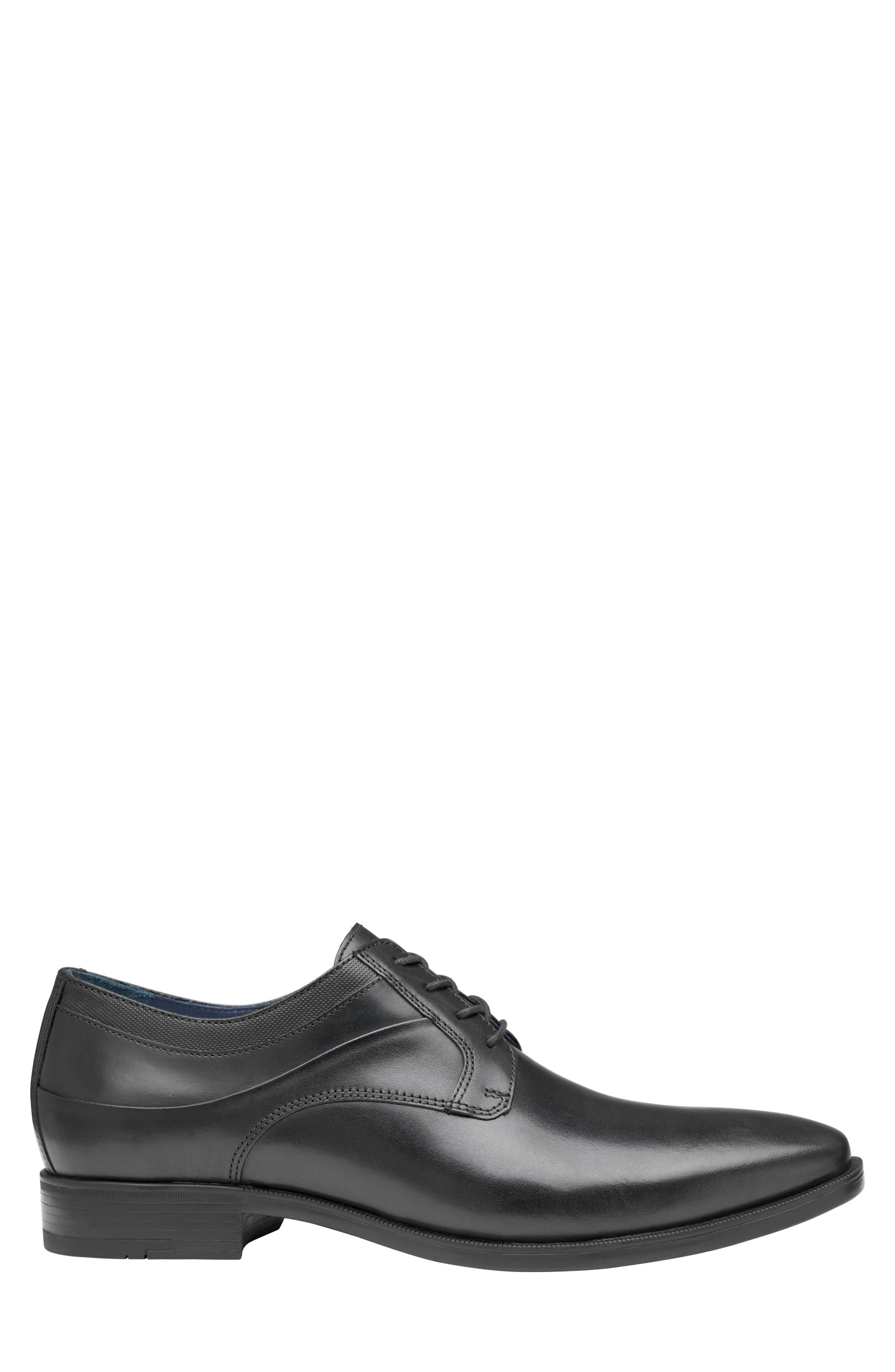 Johnston & Murphy Gibbons Plain Toe Derby, Alternate, color, Black Full Grain