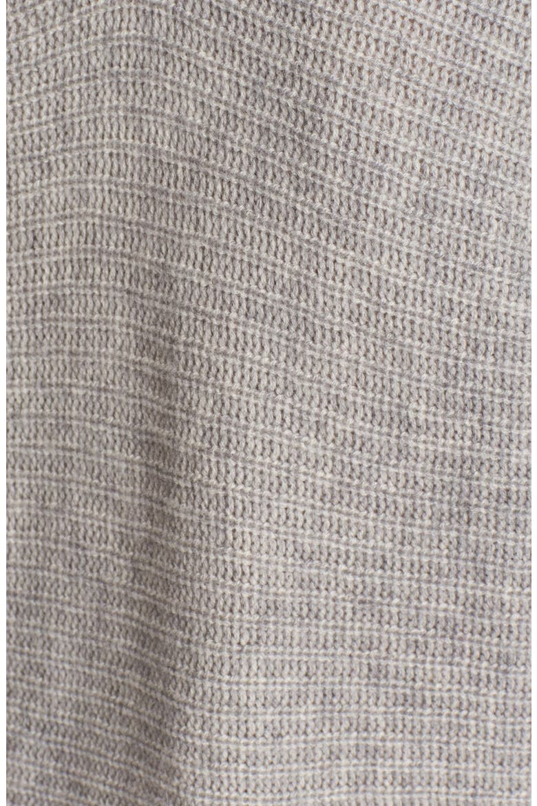 'Traveling Rib' V-Neck Sweater, Alternate, color, HEATHER STEEL