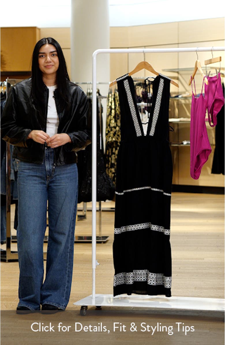 Lelisa Plunge Cotton Maxi Dress, sales video thumbnail