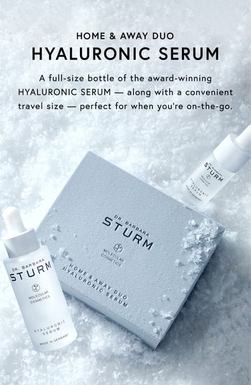 Dr Barbara Sturm Dr. Barbara Sturm Hyaluronic Serum Home & Away Gift Set $435 Value In Transparent