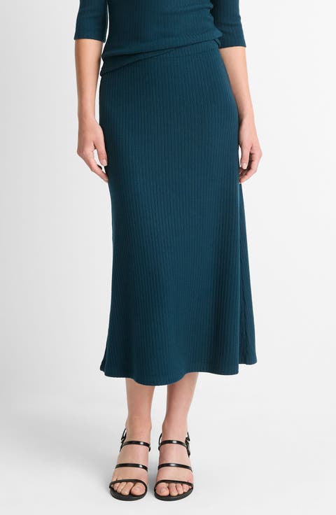 Rib Midi Skirt