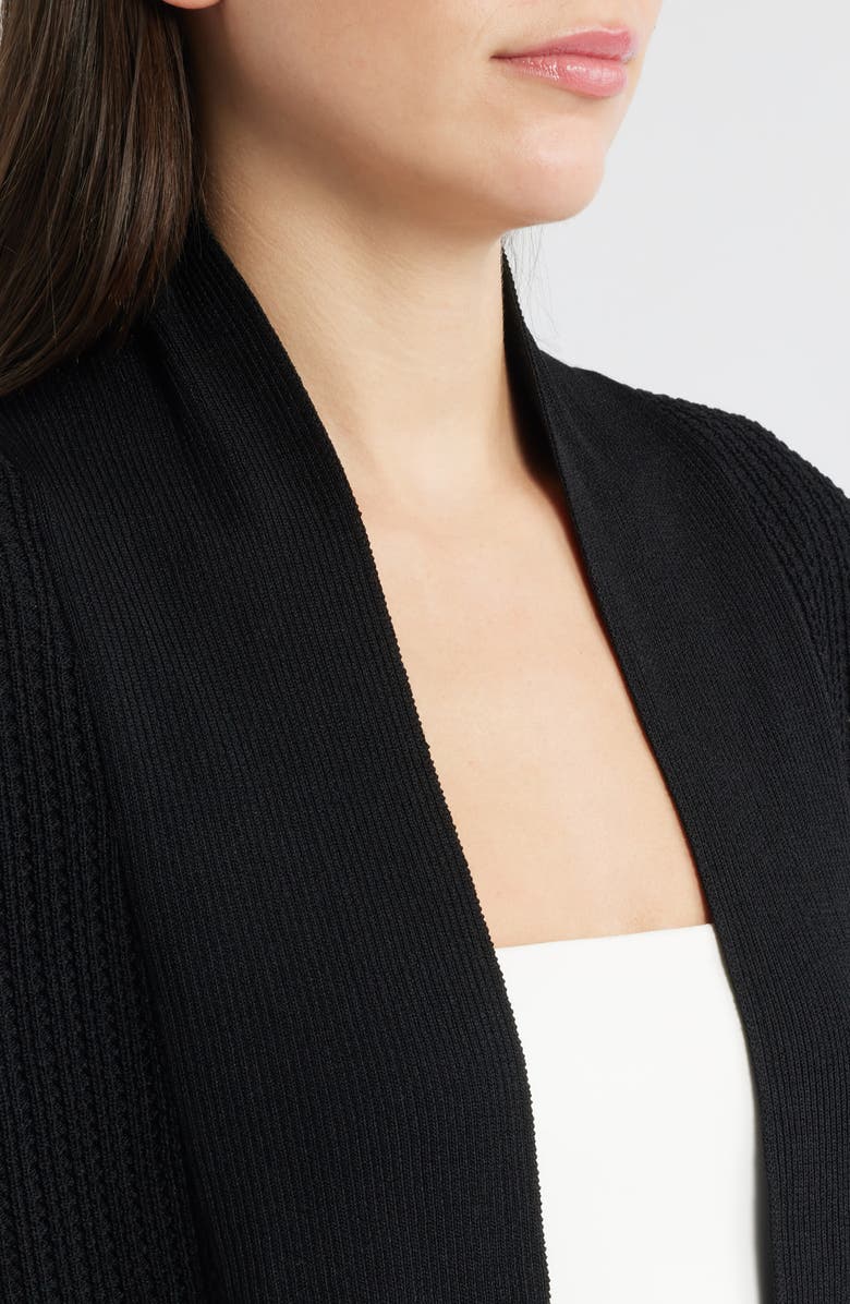 Anne Klein Sonoma Stitch Cardigan, Alternate, color, Anne Black