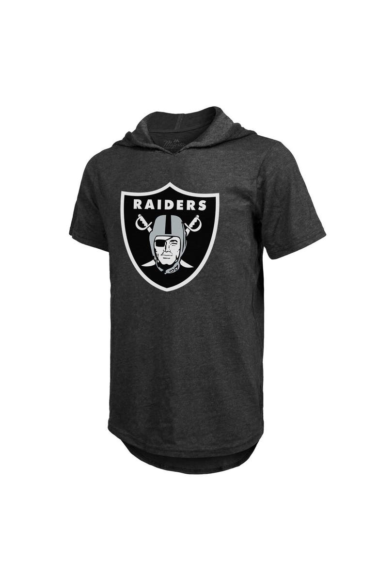 Majestic Threads Men's Majestic Threads Davante Adams Black Las Vegas Raiders Player Name & Number Short Sleeve Hoodie T-Shirt, Alternate, color, 