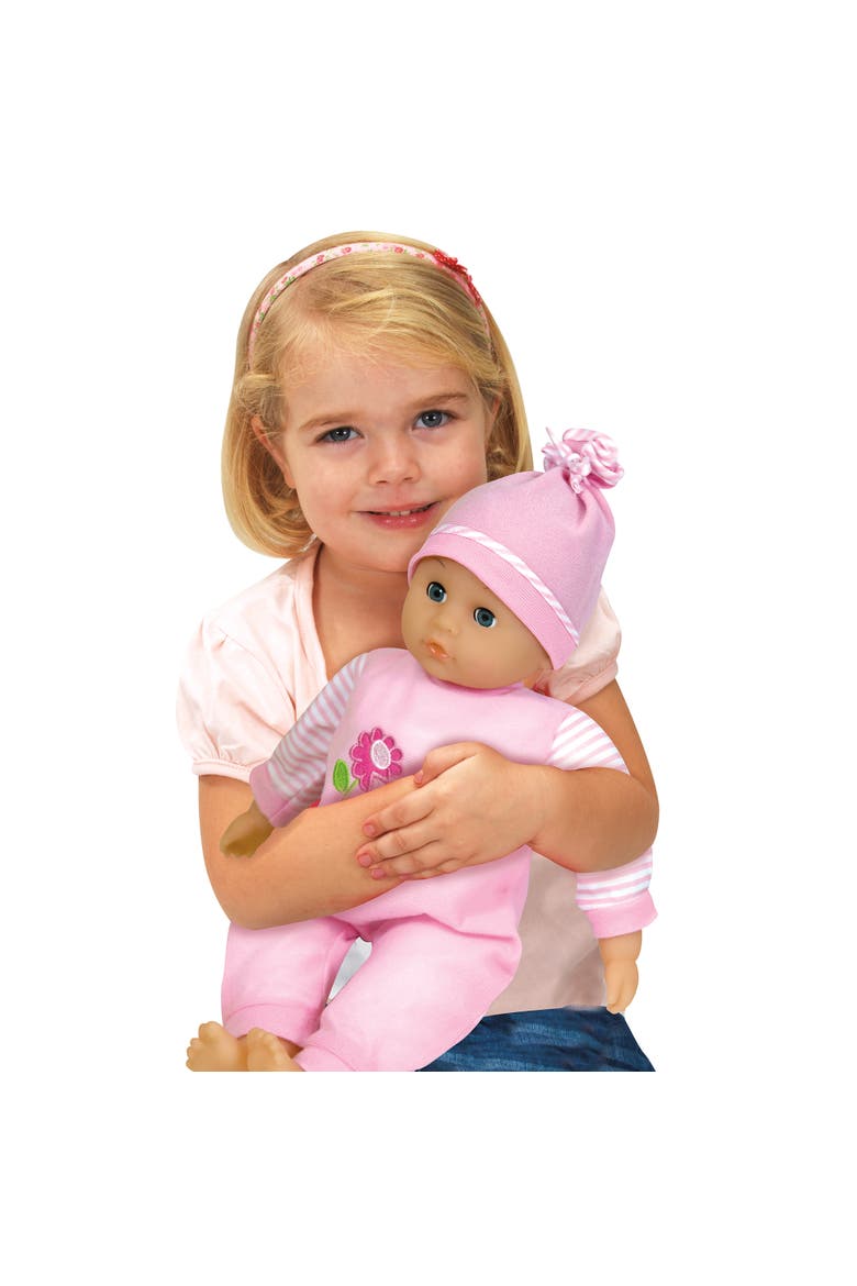 16 Inch Talking Baby Doll, Soft Pink & Cat, Matching Hat, Accessories, Alternate, color, Multicolored