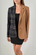 Endless Rose Two-Tone Plaid Blazer
