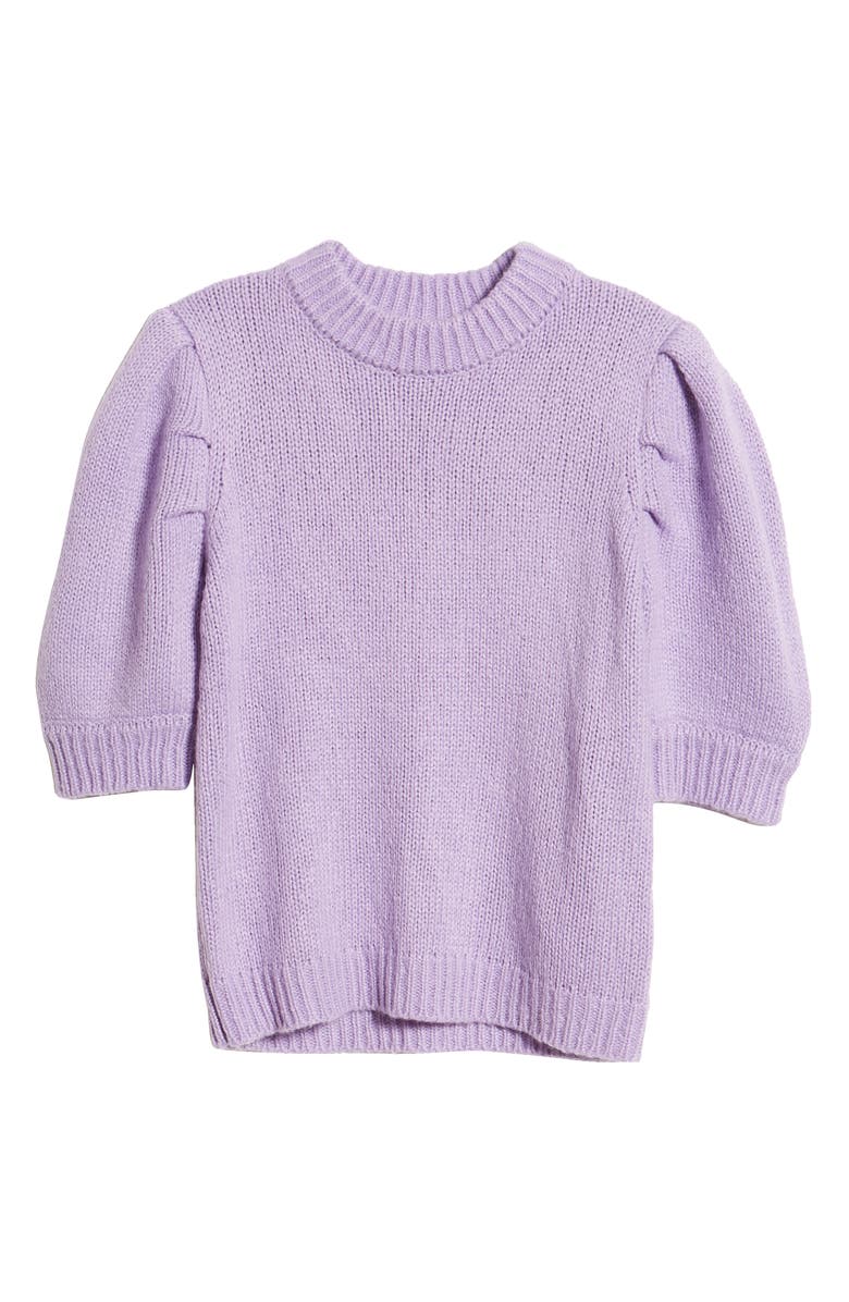 English Factory Puff Sleeve Sweater, Alternate, color,