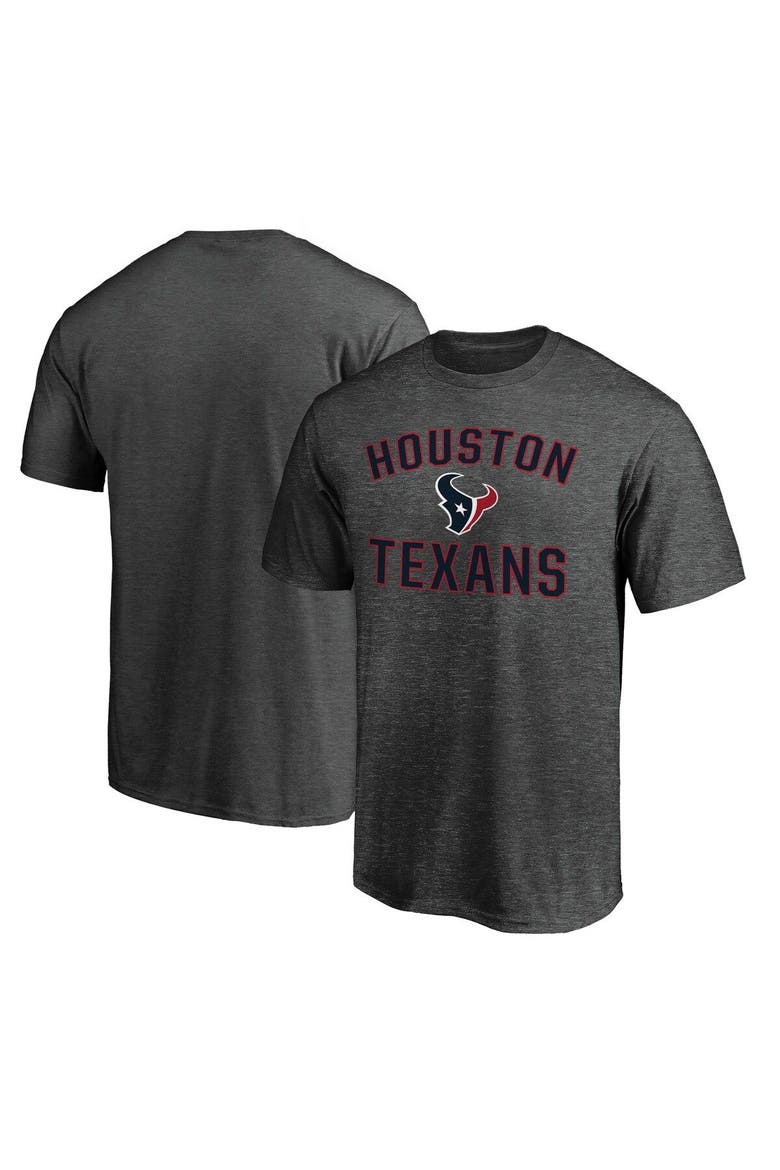 Men's Fanatics Branded Heathered Charcoal Houston Texans Logo Big & Tall Victory Arch T-Shirt, Main, color, Heather Charcoal