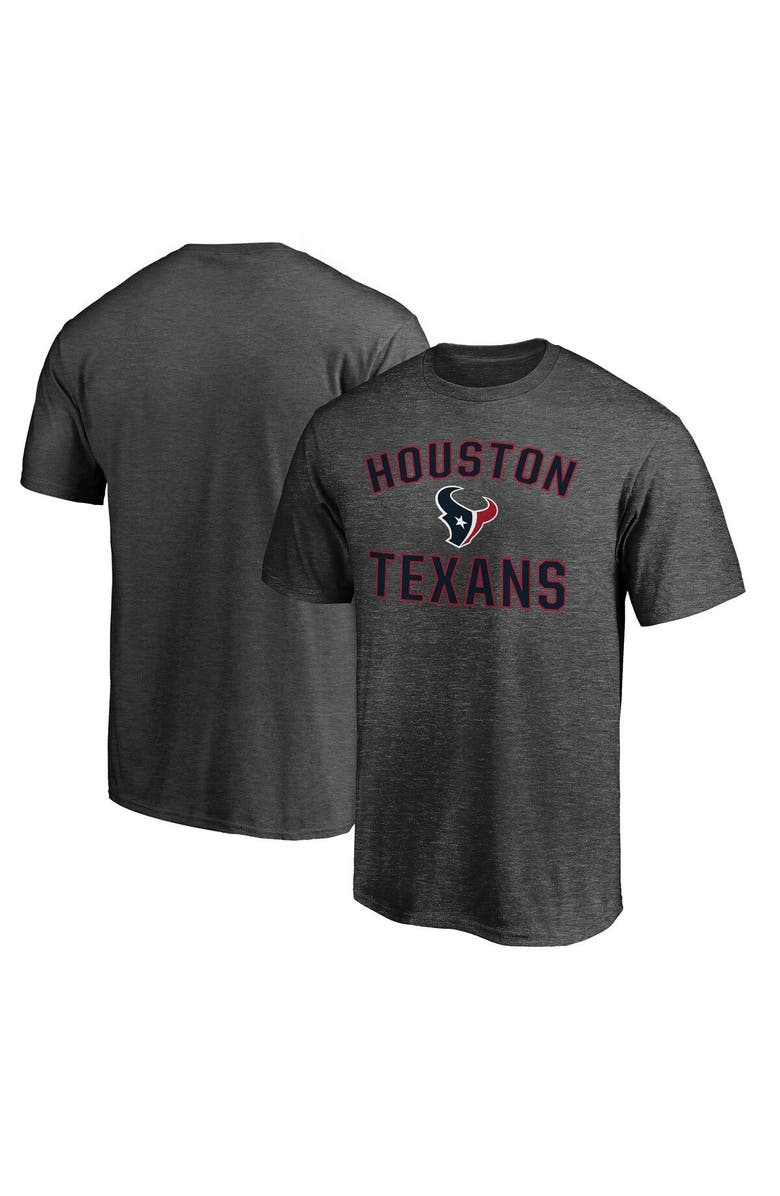 FANATICS Men's Fanatics Branded Heathered Charcoal Houston Texans Logo Big & Tall Victory Arch T-Shirt, Main, color,