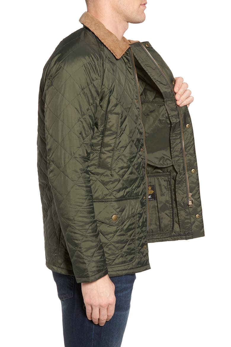 'Canterdale' Slim Fit Water-Resistant Diamond Quilted Jacket, Alternate, color, FOREST