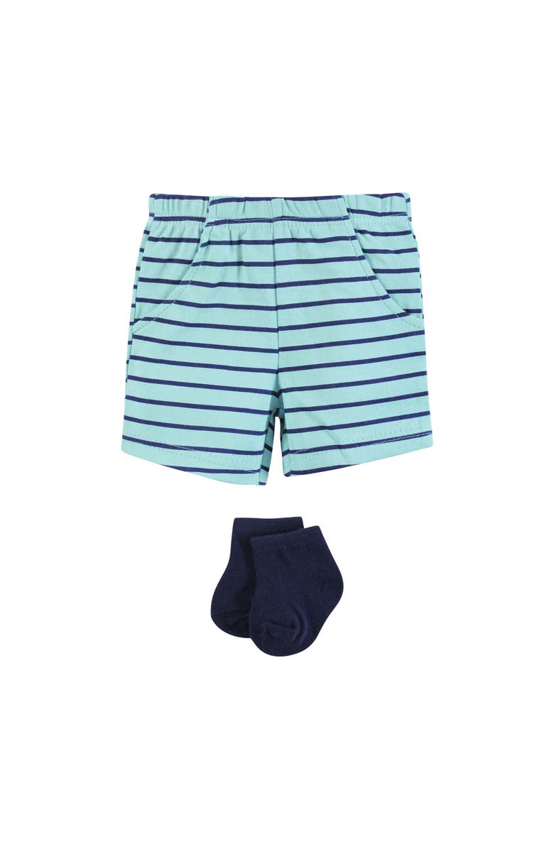 Hudson Baby Bodysuit, Short and Sock, Alternate, color, Sea Octopus