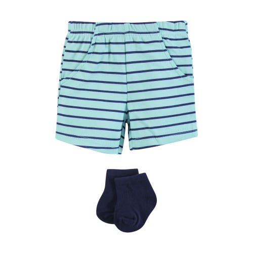 Hudson Baby Bodysuit, Short And Sock In Multi