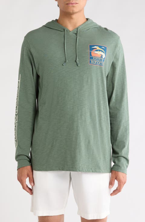 Marlin Bar Sunset Cotton Graphic Hoodie
