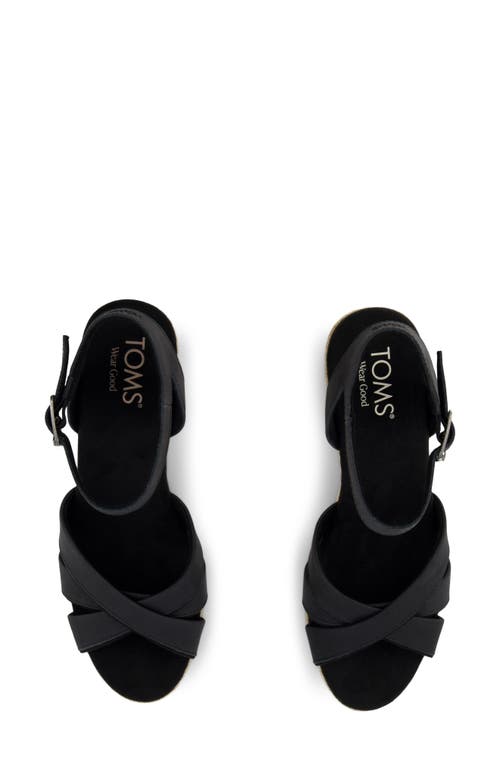 Shop Toms Majorca Ankle Strap Platform Sandal In Black