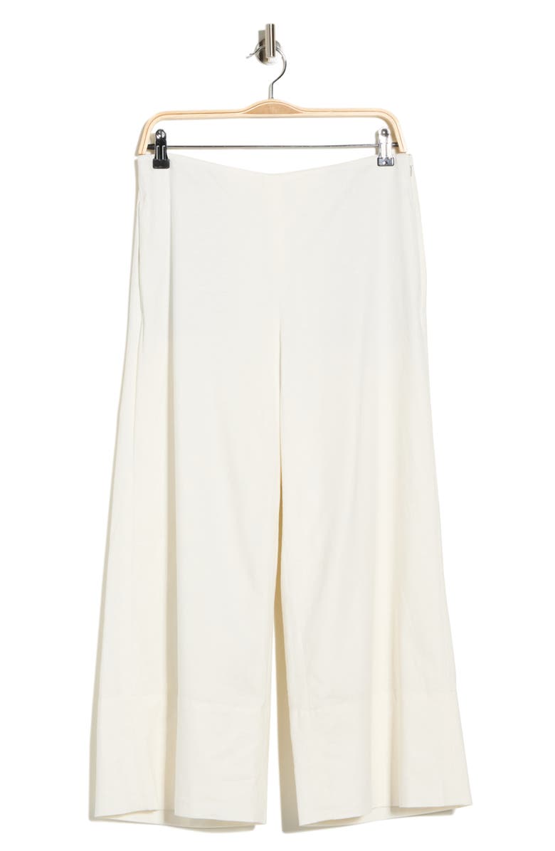 Vince Linen Blend Crop Wide Leg Pants, Alternate, color, Off White