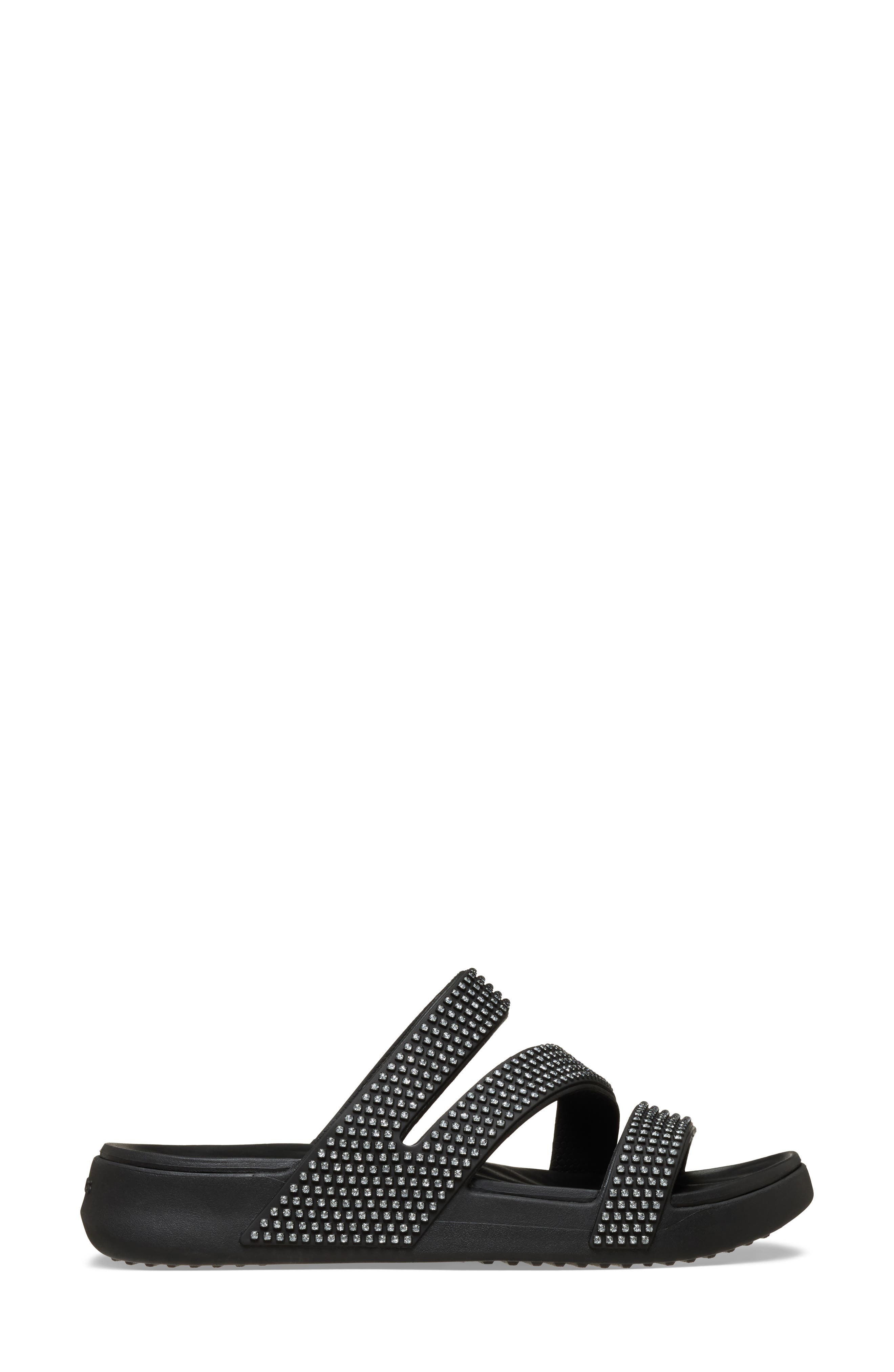 Getaway Gems Slide Sandal, Alternate, color, BLACK