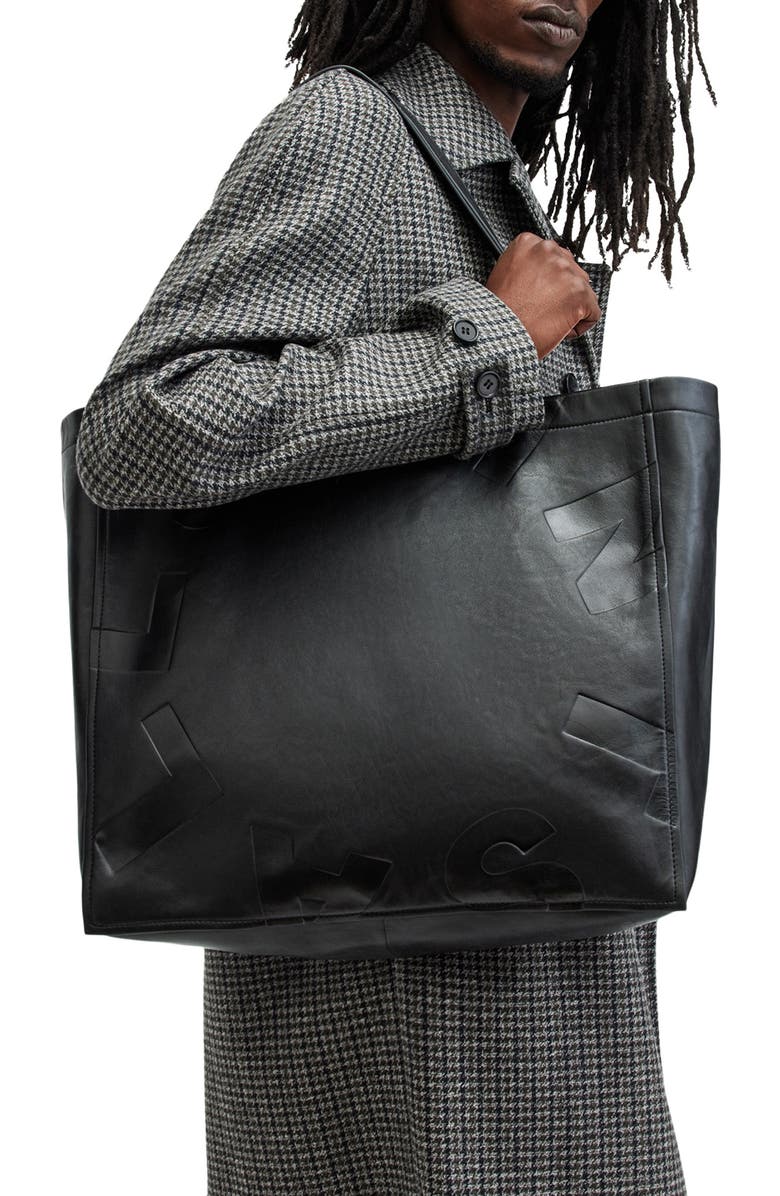 AllSaints Large Tierra Leather Tote, Alternate, color,