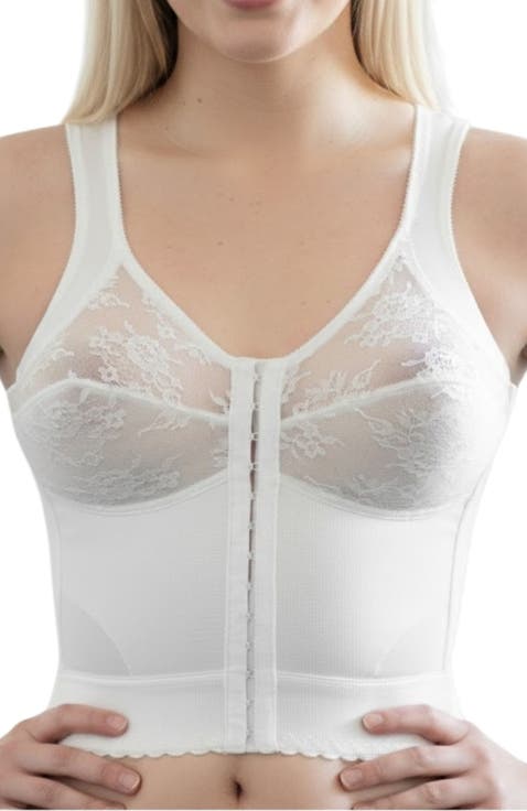 Front Closure Back Support Long Line Bra