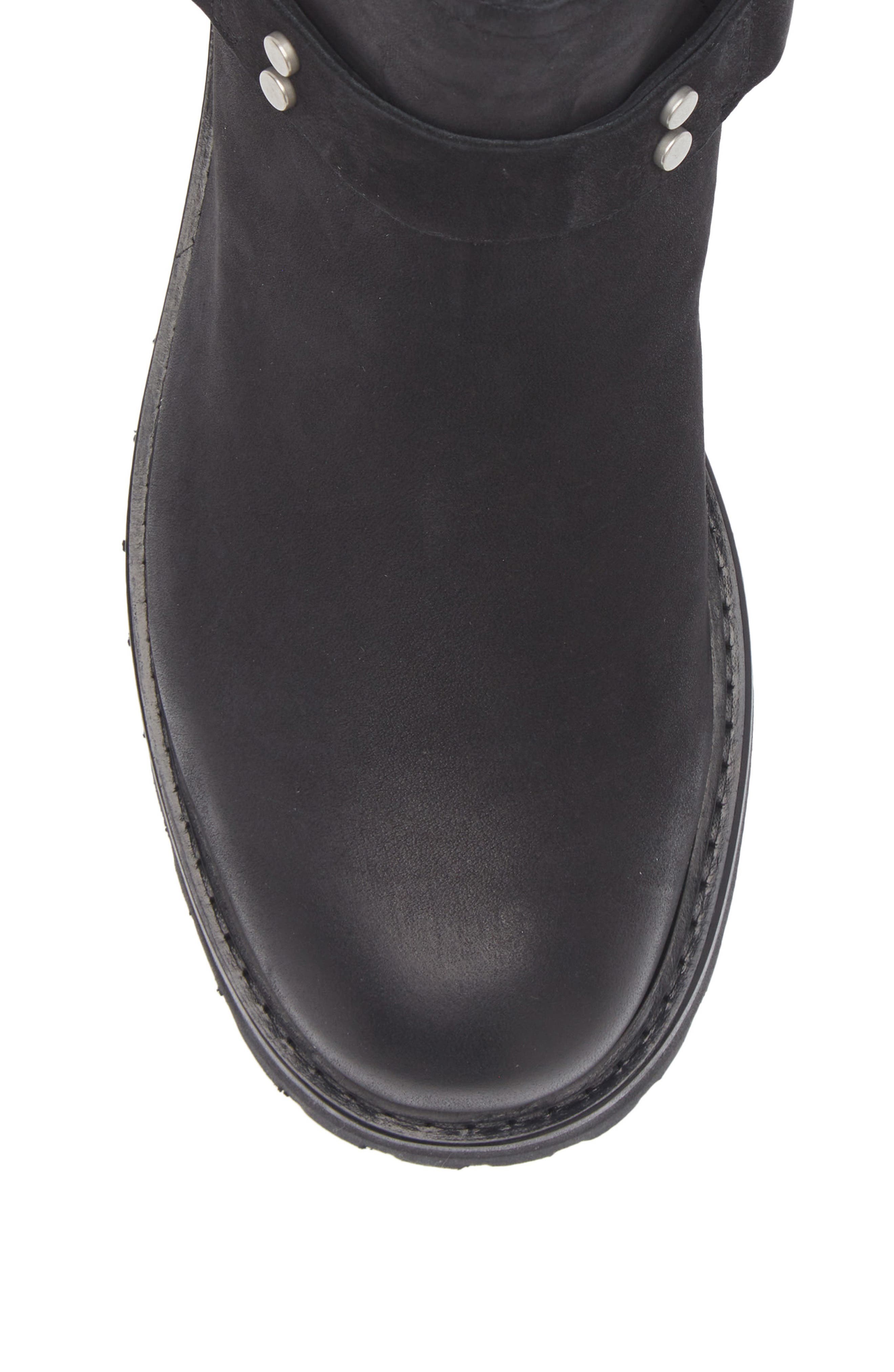 AllSaints Maddie Lug Sole Biker Boot, Alternate, color, Washed Black