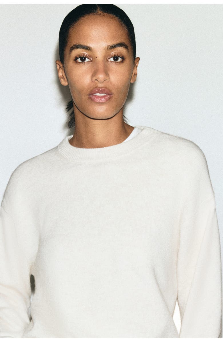 H&M Knit sweater, Alternate, color, Cream