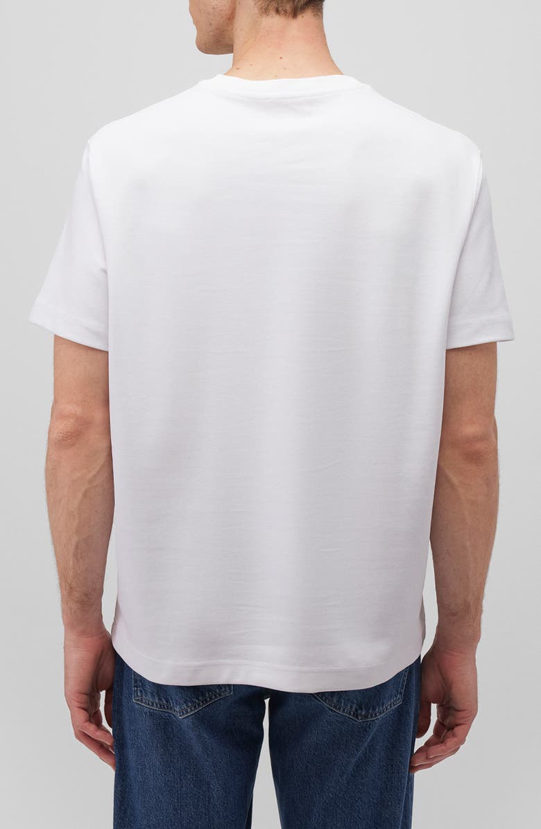 Mavi Jeans Solid White Cotton Blend Crewneck T-Shirt, Alternate, color,