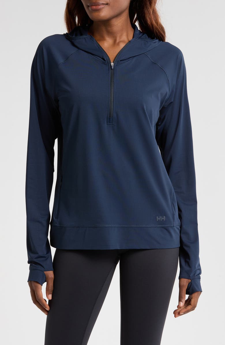 Helly Hansen Shine Solen Sun Half-Zip Hoodie, Main, color, 