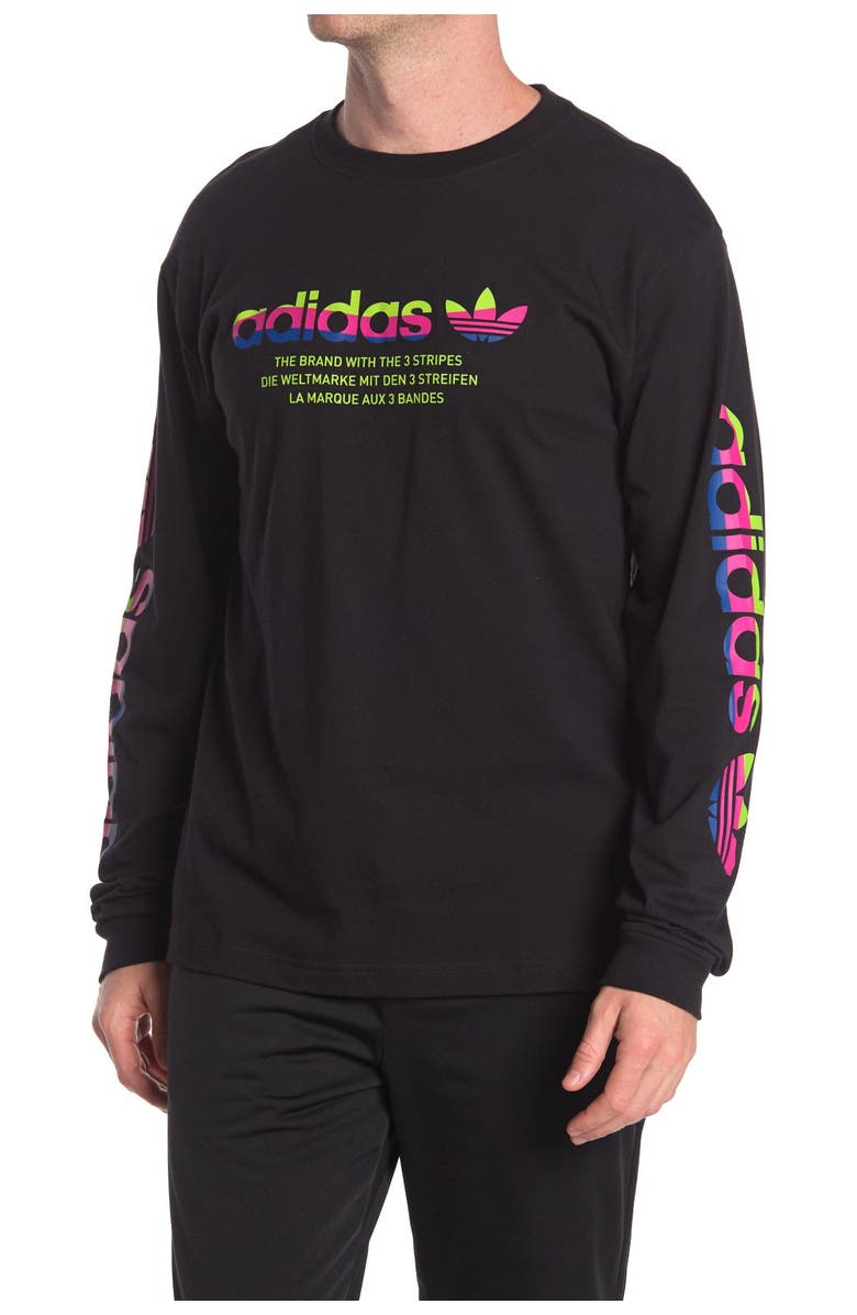 adidas Linear Logo Long Sleeve T-Shirt, Main, color, 