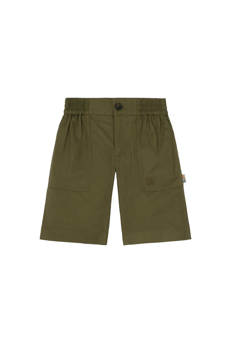 Cotton Twill Cargo Shorts, Main, color, Military green