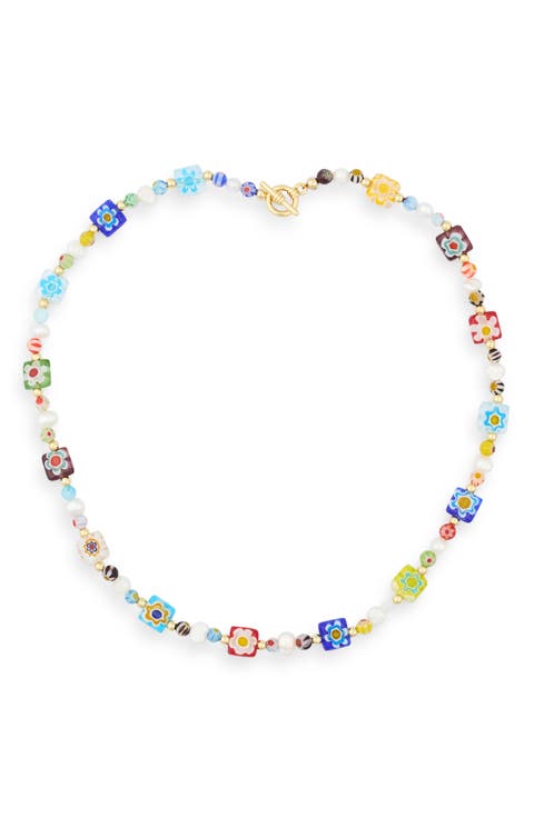 Alma Millefiori Beaded Necklace