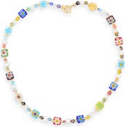 EYE CANDY LOS ANGELES Alma Millefiori Beaded Necklace