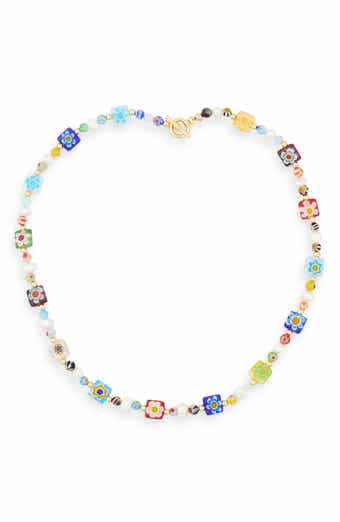 EYE CANDY LOS ANGELES Alma Millefiori Beaded Necklace
