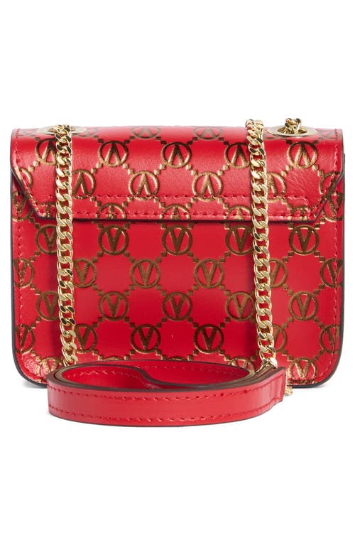 Valentino By Mario Valentino Bijou Monogram Chain Crossbody Bag In Red