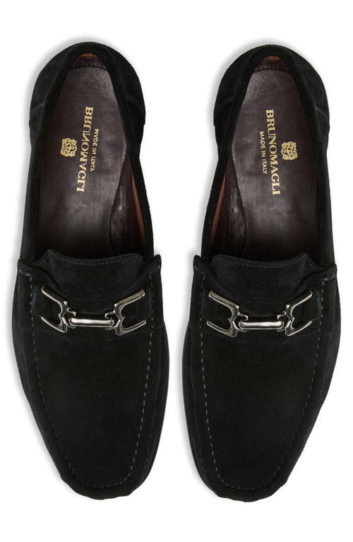 Bruno Magli Trieste Bit Loafer In Black Suede