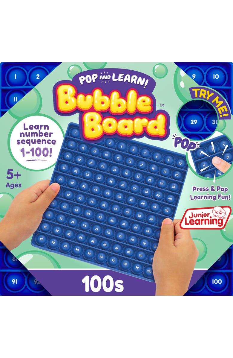 Pop & Learn Bubble Board 100'S Bubble Board Handson Math, Ages 510, Grades K5, Alternate, color, Multicolored