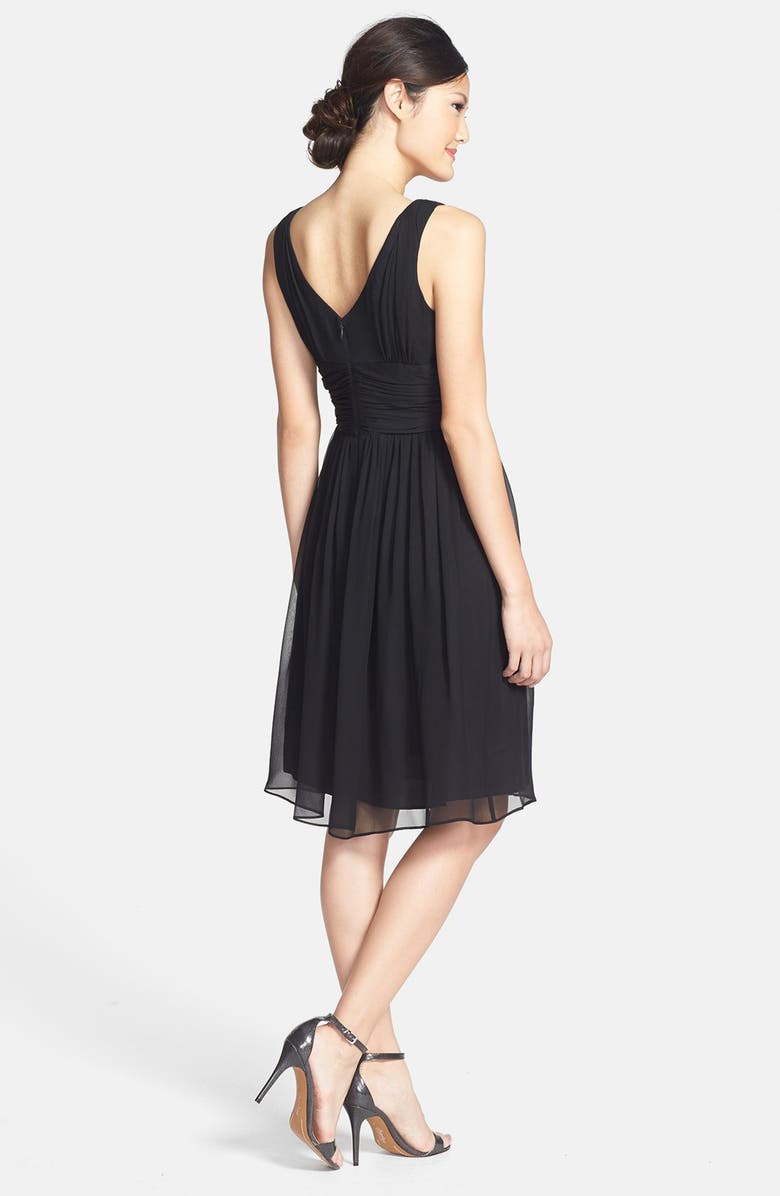 Donna Morgan 'Jessie' Twist Waist Chiffon Dress, Alternate, color, 