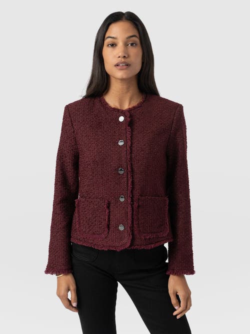 Saint And Sofia Saint + Sofia Ashby Jacket In Purple