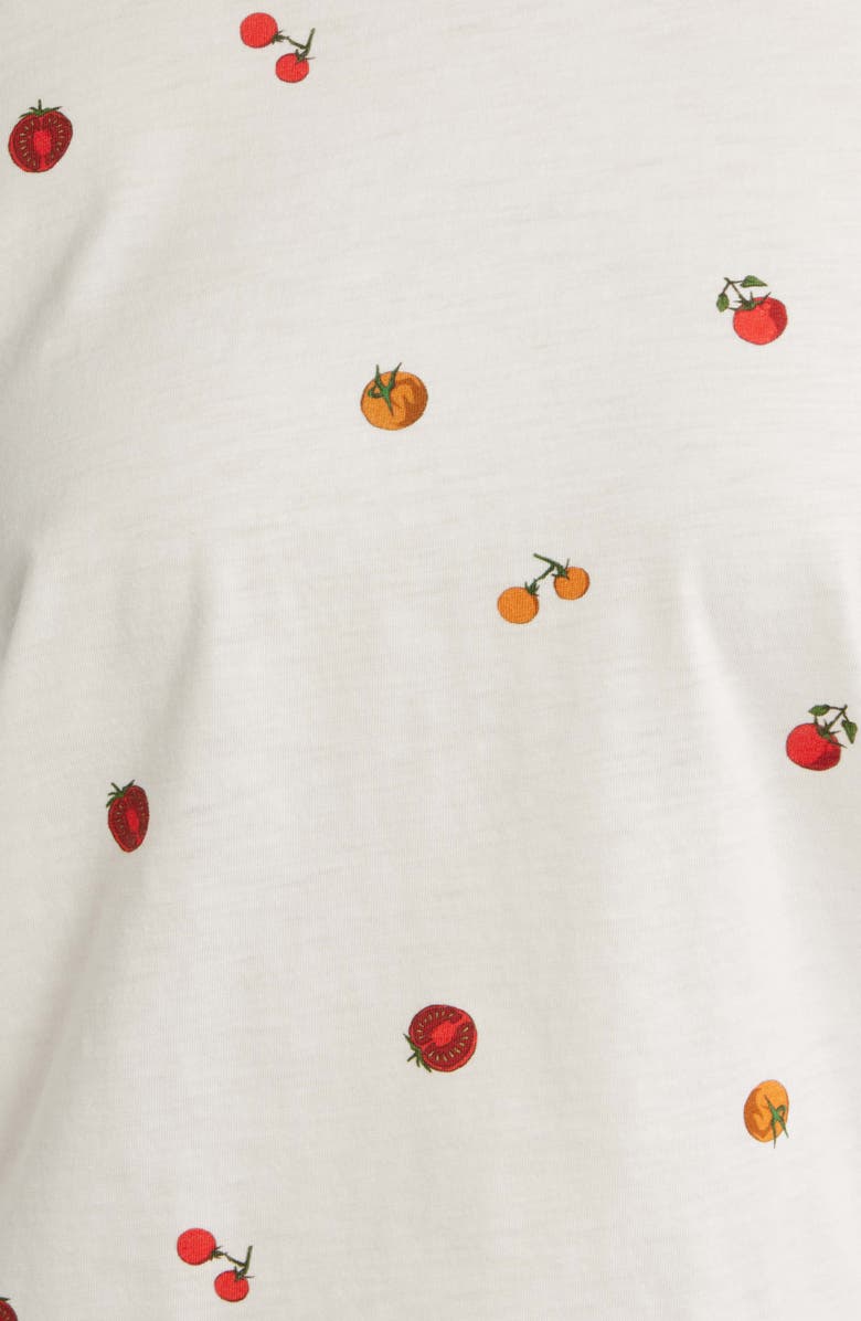 rag & bone Tomatoes Cotton Graphic Baby Tee, Alternate, color, Ecru