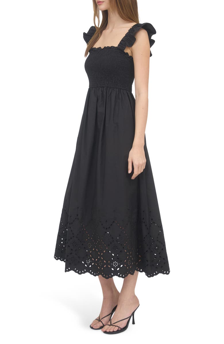 Blu Pepper Eyelet Midi Dress, Alternate, color, 