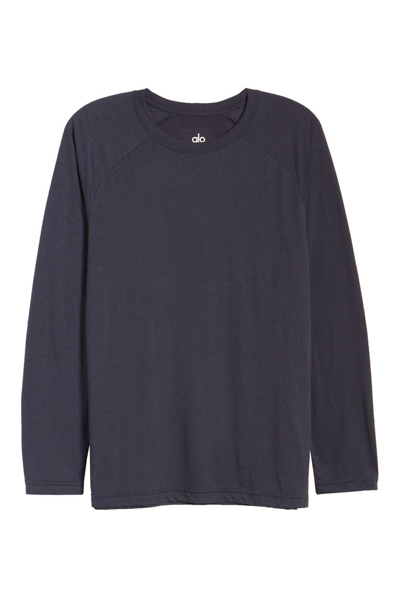 Triumph Raglan Long Sleeve T-Shirt, Alternate, color, DARK NAVY TRIBLEND