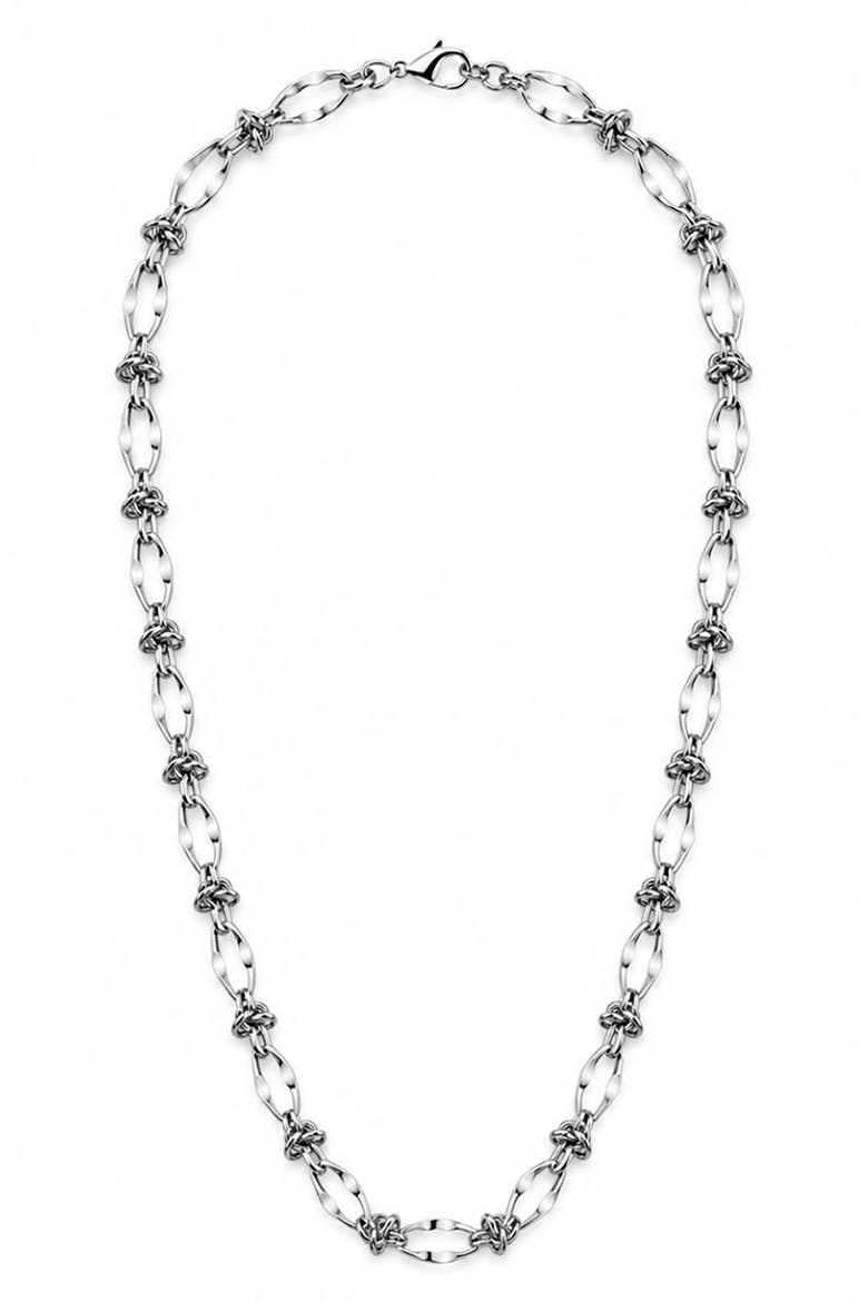 Knot Chain Necklace, Main, color, SILVER