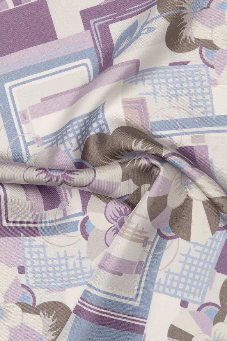 Piero - Silk Pocket Square for Men, Alternate, color, Lavender