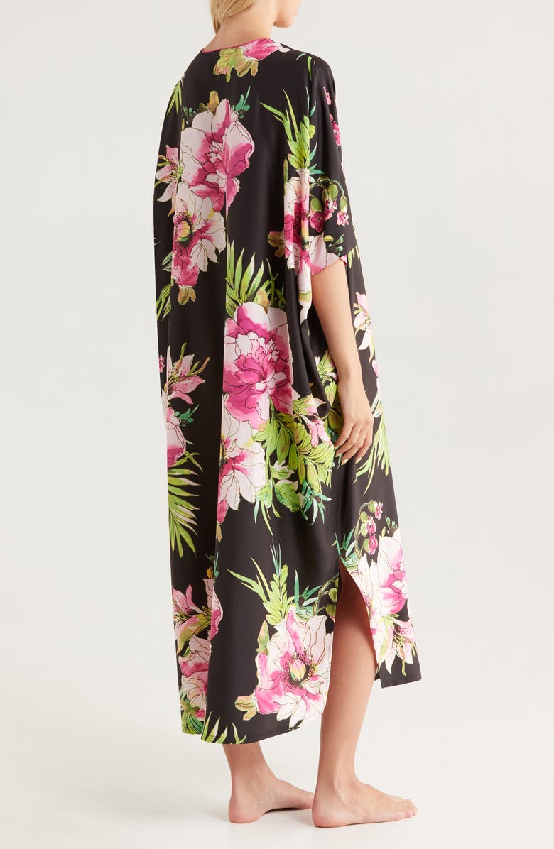 Natori Sonomi Floral Matte Satin Caftan Nightgown, Alternate, color, 