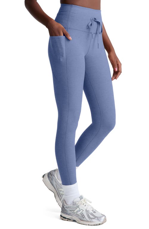 Beyond Yoga Space Dye Pocket Midi Leggings In Blue