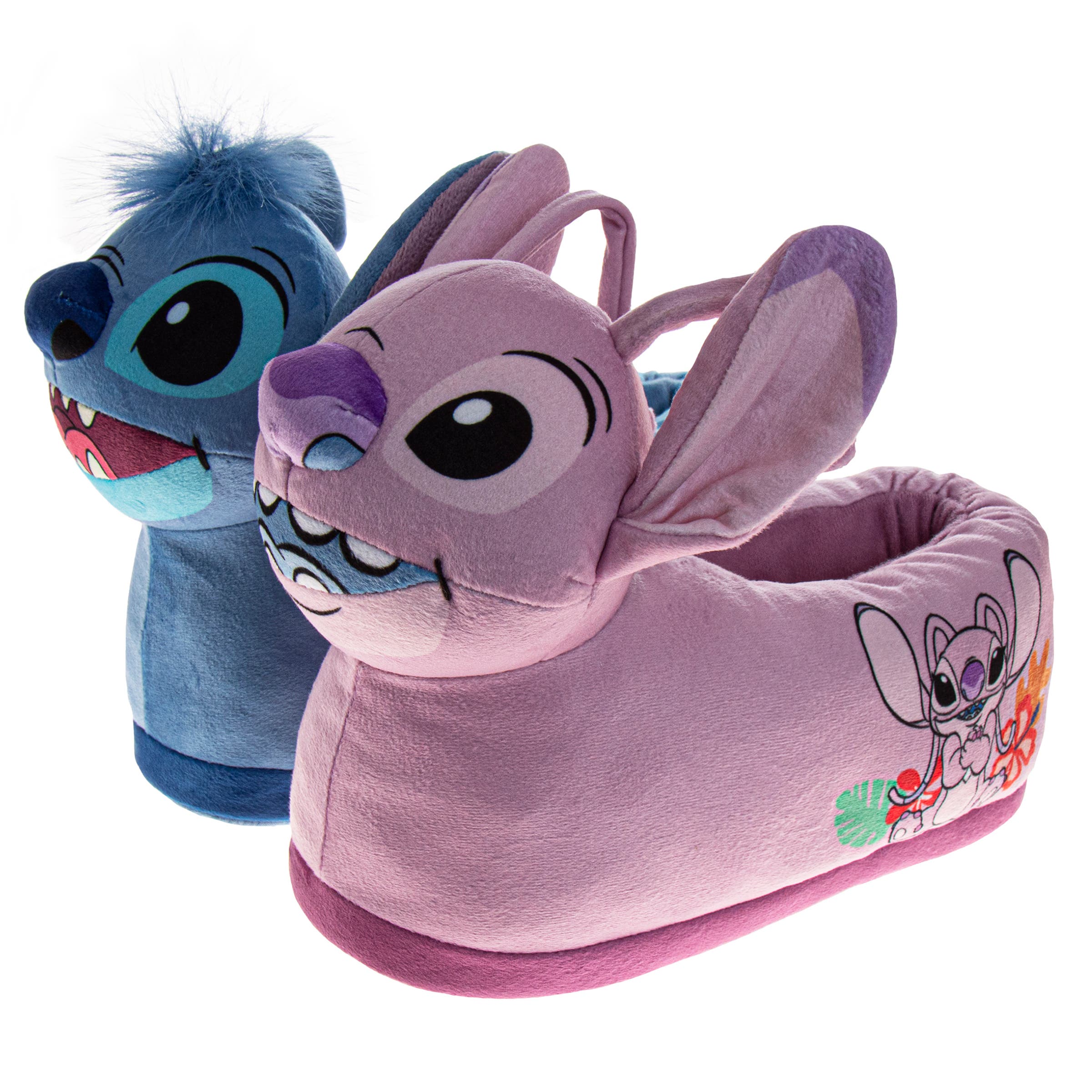 Disney Lilo & Stitch Women's Slippers - Soft, Cozy, and Fun Slip-Ons, Main, color, Pink Blue