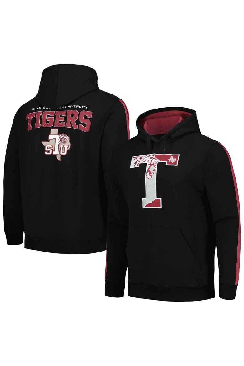 Men's FISLL Black Texas Southern Tigers Oversized Stripes Pullover Hoodie, Main, color, Black