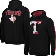 FISLL Men's FISLL Black Texas Southern Tigers Oversized Stripes Pullover Hoodie